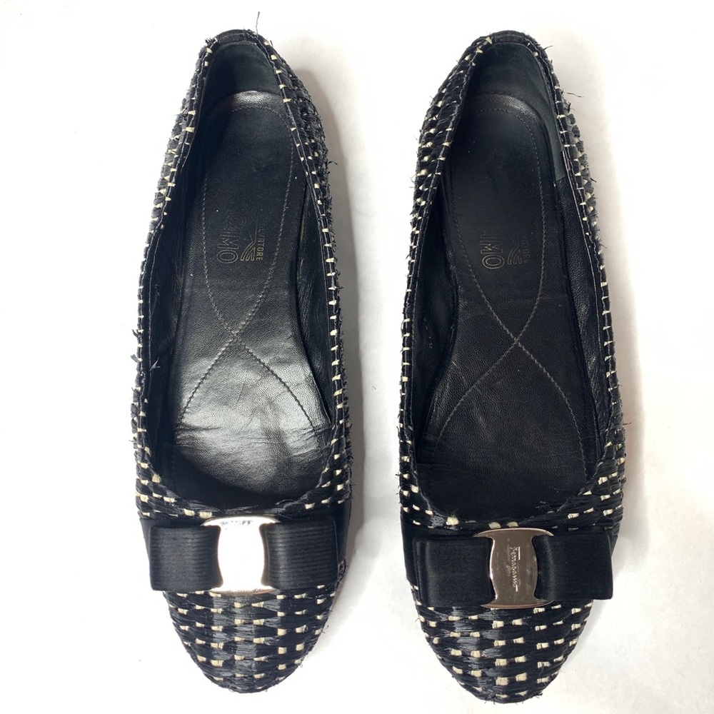 Salvatore Ferragamo Rattan Flats